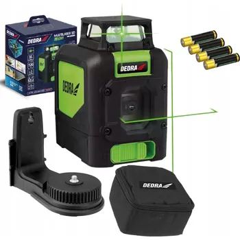 Měřící laser Samonivelační křížový laser Laserová vodováha 1D DEDRA 360° zelený