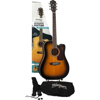 Kytara Elektroakustická kytara Washburn AD 5 CE (TSB) PACK