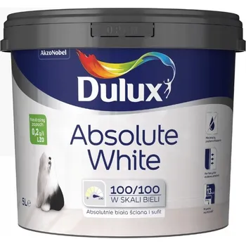 barva na zeď Dulux 5l Absolute White Matt Akrylová Barva