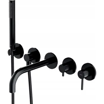 Vodovodní baterie Podomítková vanová baterie Omnires černá Y1237-1BL