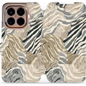 Pouzdro na mobilní telefon Flipové pouzdro Mobiwear - Xiaomi 15T Pro - V168S Pruhovaná malba (Knížkové flip pouzdro, obal, kryt na mobil Xiaomi 15T Pro - V168S Pruhovaná malba, materiál Umělá kůže + TPU - ochrana 360°, stojánek, silikonová vanička, magnetické zavírání)