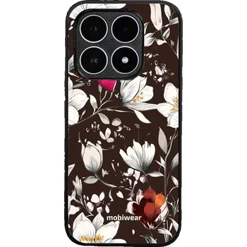 Pouzdro na mobilní telefon Lesklý kryt Mobiwear Glossy - Xiaomi 17 - GP72G Květy na hnědé (Prémiové lesklé pouzdro, obal, kryt Mobiwear Glossy na mobil Xiaomi 17 - GP72G Květy na hnědé, materiál Plast + TPU silikon - krytí po všech stranách, neošoupatelný potisk, tenké provedení,)