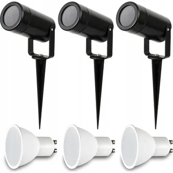 Bezpečnostní kamera Zápichová lampa Kwazar Luminaire 3 ks voděodolná IP44 500 lm