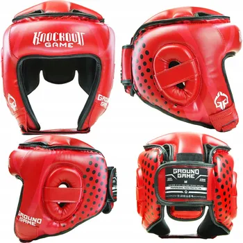 Helma na motorku Tréninková/závodní helma Kickboxing Ground Game ČERVENÁ vel. S