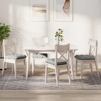 Polštáře na sedadla 4 pcs Světle šedá 40 x 40 cm Mikrovlákno