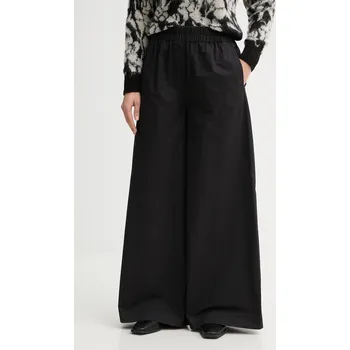 Dámské kalhoty Bavlněné kalhoty United Colors of Benetton dámské, černá barva, široké, high waist, 4PAXDF0A4 99X, vel. S