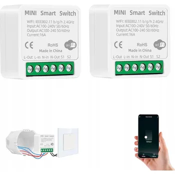 Relé PODOMÍTKOVÉ RELÉ BEZDRÁTOVÝ SPÍNAČ WiFi Modul TUYA SMART 16A