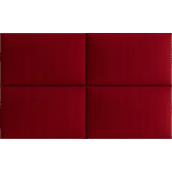 Obraz ČALOUNĚNÉ PANELY 30X50 CM VELUROVÉ NA ZEĎ ČERVENÉ ČELO