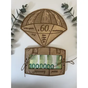 Obálka Dárková dřevěná obálka – zlatý padák