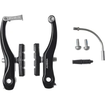 Brzdové čeľuste Alhonga, duralové, čierne, sada