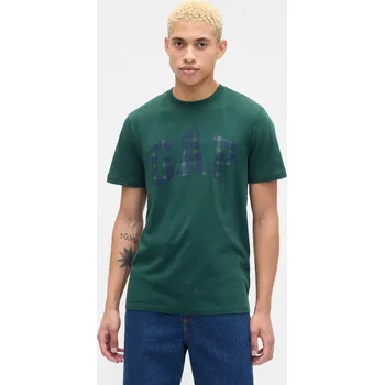 GAP Pánské Tričko s logem Everyday Soft GAP Zelená L (2959143)