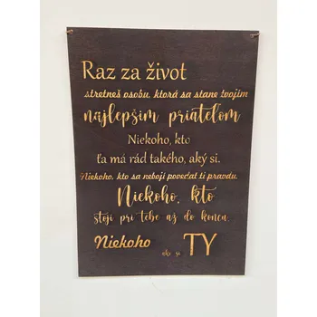 Dřevěná hračka Dřevěná tabulka pro nejlepšího přítele