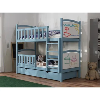 Dětská postel Patrová postel Bart Barva dřeva: Modrá, Rozměry: 80x180