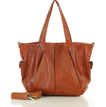 Kabelka Marco Mazzini Měkká kožená taška přes rameno MARCO MAZZINI; velbloud