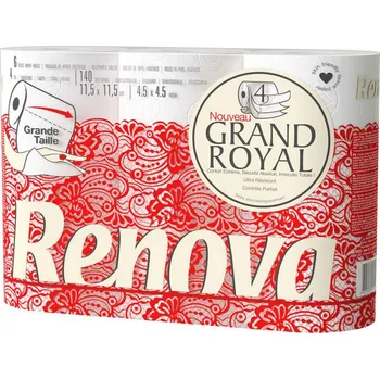Toaletní papír Renova Toaletní papír Grand Royal bílý, 4vrstvý, 6 ks