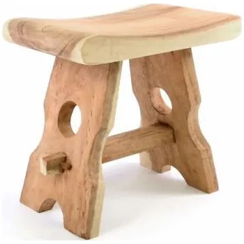 Menší designová stolička z masivního dřeva - mungur, výška 45 cm