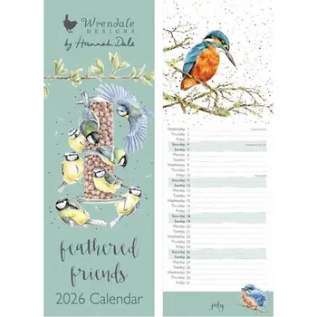Kalendář Wrendale Designs Kuchyňský kalendář 2026 Wrendale Designs Feathered Friends - Ptáčci