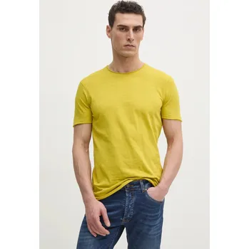 Pánské tričko Bavlněné tričko Sisley zelená barva, 3WF0S101K 71X, vel. M