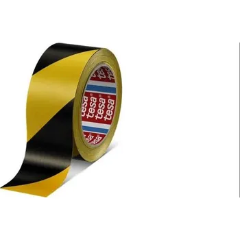 Výstražná páska Páska výstražná samolepící PVC, 60760, 33 m x 50 mm, černo-žlutá