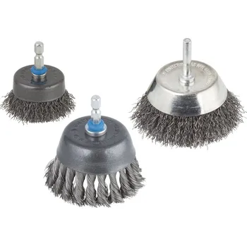 kartáč na vrtačku Wolfcraft Drátěný kartáč hrnec 50 mm stopka .6mm 2106000