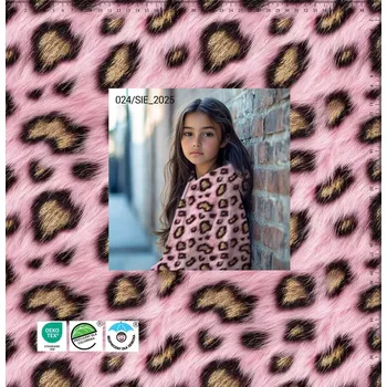 Teplákovina, Růžový leopard (E) z 3,5m (Luxusní vzory z Turecka)