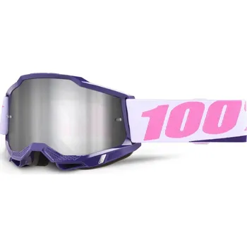 Helma na motorku Brýle na motokros 100% accuri 2 yumiko goggle mirror silver lens