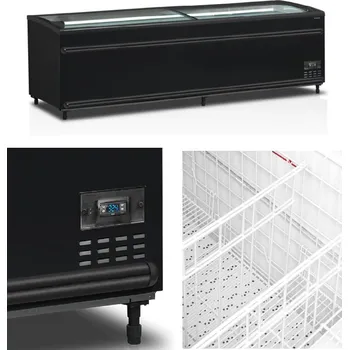 Lednice TEFCOLD SFI250B-CF VS AKCE - Pultový ostrov kombinovaný, š. 251 cm | mraznička / chladnička, černý