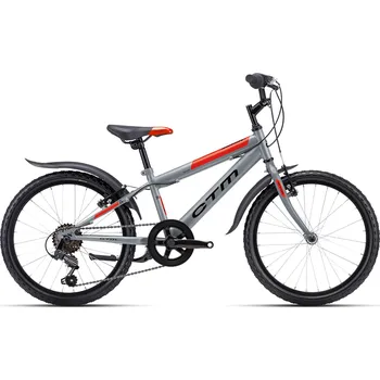 Dětské kolo CTM SCOOBY 1.0 20" 2024 Barva: matná šedá / neónová červená, Velikost: 11" 115 - 135 cm
