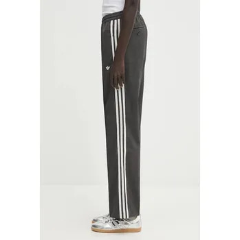 Pánské kalhoty Kalhoty s příměsí vlny adidas Originals x Wales Bonner Wool Pant šedá barva, medium waist, KB2318, S, 90X