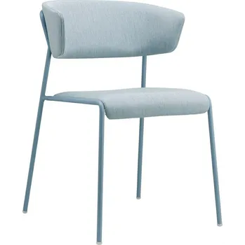 Křeslo Čalouněné křeslo Lisa SCAB Design voděodolné modré do obýváku a jídelny na vysokých nohách