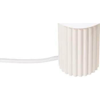 Lampička Moderní béžová stolní lampa HALO s mléčným stínidlem do ložnice a studentského pokoje