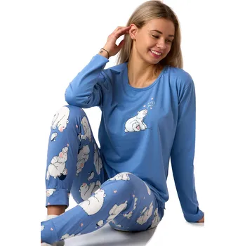 Dámské pyžamo Dámské modré pyžamo s ledními medvědy 1B2317 modrá l
