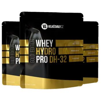 Protein Velkésvaly.cz 3x Whey Hydro Protein DH32, Vanilka (750 g), Vanilka (750 g), Jahoda v čokoládě (750 g)