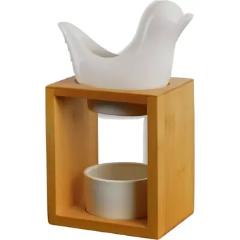 Aroma lampa Zen’Arôme Aromalampa na vosky a oleje vícedílná bílá Ptáček