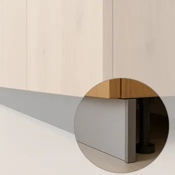 Podlahová lišta Opes Koncovka na kuchyňský plastový sokl / Šedá 120 mm