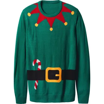 Pánský svetr esmara Men Pánský vánoční svetr s LED efektem a hudbou (zelená, L (52/54))