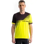 Crussis Sportovní tričko pánské krátký rukáv žlutá/černá S (Crussis Sportovní tričko pánské krátký rukáv žlutá/černá S)