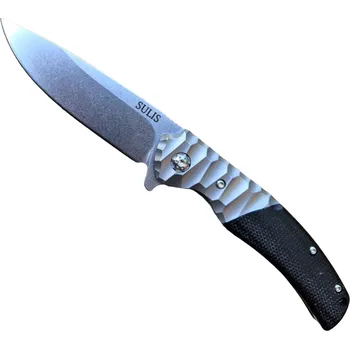 Multifunkční nůž Zavírací nůž Dachs Knives Sulis EVO N690+Titan Barva: černá/stříbrná