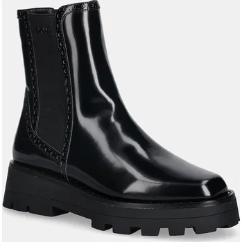 Dámská zimní obuv Kotníčkové boty Dkny Sanchit dámské, černá barva, na plochém podpatku, K4569875 K4569875.BLK 99X, EUR 38