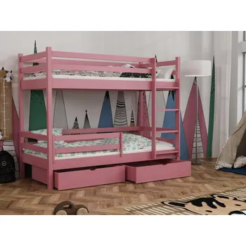 Dětská postel Patrová postel Elegant power Barva dřeva: Růžová, Rozměry: 80x180