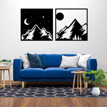 Obraz Obraz - horská symfonie – noc a den Velikost rámu: 29x29cm - set
