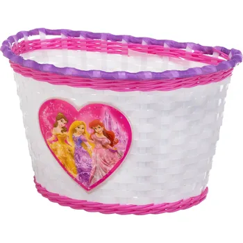 Košík na láhev Košík na riadidlá detský plasový, biely s fialovým okrajom, princes (Košík na řídítka dětský plasma, bílý s fialovým okrajem, princové)