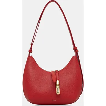 Kabelka Kožená kabelka Furla Goccia S červená barva, WB01500 BX3353 4484S WB01500.BX3353.4484S 33X, vel. ONE SIZE