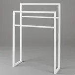 YLD Minimalistický stojan na ručníky bílý kov 50 × 20 × 80 cm