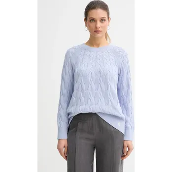 Dámský svetr Bavlněný svetr Calvin Klein Jeans dámský, modrá barva, LV044E301G 05X, vel. XXS