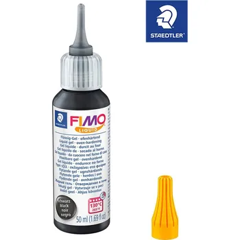Modelovací hmota FIMO LIQUID Deco gel balení 50ml barva Černá.