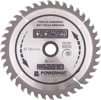 Pilový kotouč Vidiový pilový kotouč 185x20 40z TDD-185x20x40Z