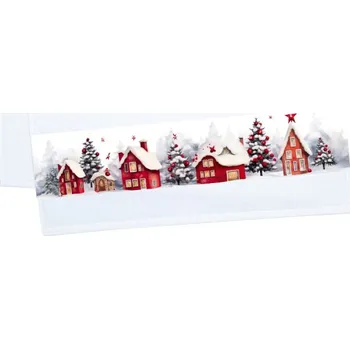 Ručník Framsohn froté ručník vánoční domečky bílá