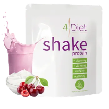 Protein 4Diet Diet Shake Protein, Jogurt s višní (Novinka), 1000 g