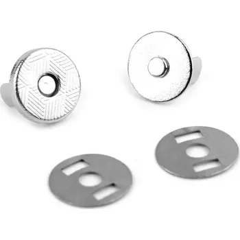 Magnetické zapínání na kabelky Ø10 mm Nikl (Magnetické zapínání na tašky )